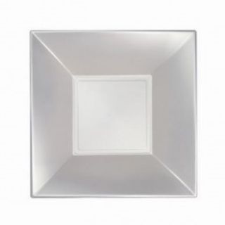 Immagine di NICE PERLE PIATTI FONDI POLIPROPILENE BIANCO PERLATO CM18X18 25 PZ