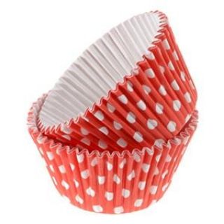 Immagine di PIROTTINO CUPCAKE POIS ROSSO 5X7,5X4CM 135PZ