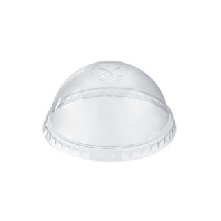 Immagine di COPERCHIO DOME IN PET CON TAGLIO PER 350/400/502CC - BASE LARGA - COPPA CREAM 50PZ